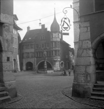 Venner fountain at Ringplatz, Biel 1950.