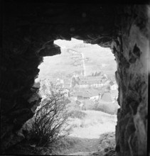 Village Haldenstein, seen from a cave 1942.