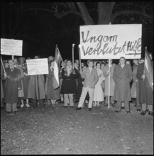 Demonstration against USSR in Hungary, Zurich 1956.