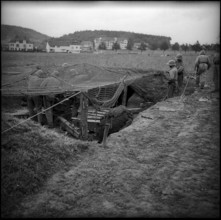 Camouflaged anti aircraft defence fort, Switzerland 1940.