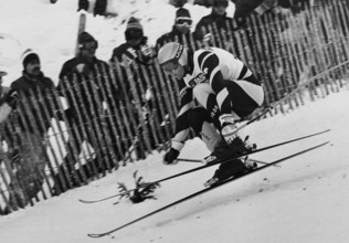 World Cup Slalom in Kitzbuhel 1986: Pirmin Zurbriggen.