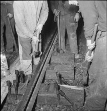 Replacement of the railway bridge in Zurich-Wipkingen 1947.