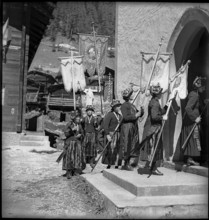 Consecration of the church in Blatten, Valais, 1945.
