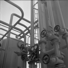 Salt-water.pipeline from Rheinheim to the Rheinfelden salt works; 1955.