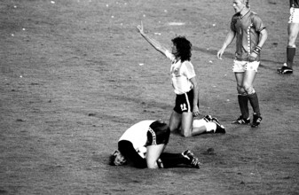 Football WC 1982: Belgium - Argentina.