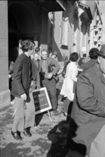 Geneva, people go to SBB auction; 1972.
