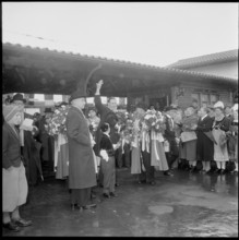 Sachseln, reception in honour of Ludwig von Moos, new elected federal councillor; 1959.