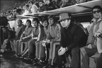 International match Switzerland - Belgium 1974: Coach Rene Hüssy.