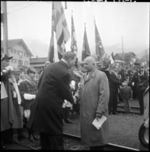Alpnach, reception in honour of Ludwig von Moos, new elected federal councillor; 1959.