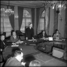 Paul Chaudet, press conference, army reform; 1961.