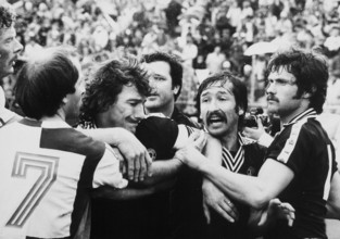 Cupfinal 1978: GC Zürich - Servette Genf;  Meyer, Guyot, Marchi, Martin.