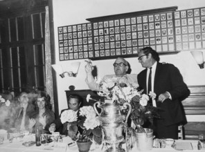 Celebrating the cup winner 1972: FC Zürich; Nägeli and Widmer.