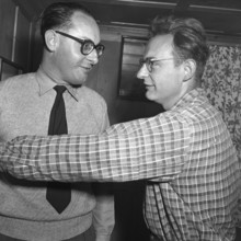 Prof. A. Bögli and Hölloch grottos explorers saved after 10 days, 1952.