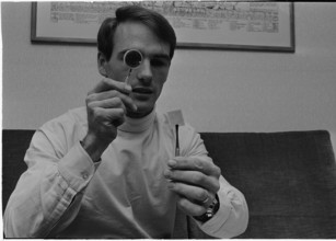 Athlete Roland Hürzeler at home 1969.