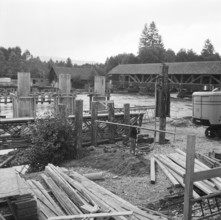 N6, Hunziken bridge under construction; 1969.