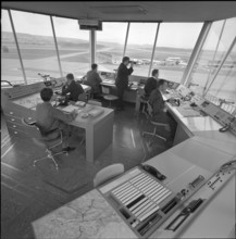 Workplace control tower: Airport Zurich-Kloten 1965.