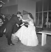 Cople at ball, official opening of airport Zurich-Kloten 1953.