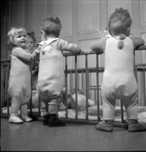Babies at the playpen, 1941.