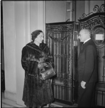 Queen Zein al-Sharaf in Lausanne, 1952.