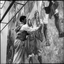 Die Entwicklung der Menschheit: Gemälde von 27m Länge und 7m Breite, eingeweiht 1954.