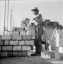 Bricklayer at Work, 1953.