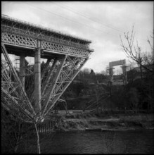 Weinland bridge under construction; 1957.