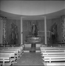 Saint Ursulines convent Sion: mosaic fresco by Bernard Viglino 1960.