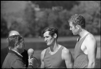 Rotsee regatta 1969: Melch Bürgin and Martin Studach.
