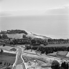 Autobahn Lausanne-Genf near Morges , 1962.