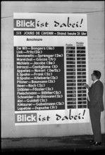 The, Zurich, Six, Days, 1966:, Standings, display., (Photo, by:, RDB/Dukas/Universal, Images,
