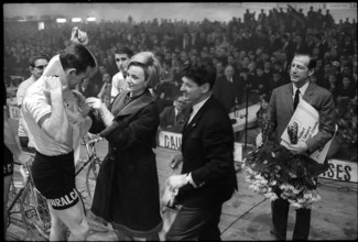 The, Zurich, Six, Days, 1966:, Prize, presentation, with, Heidi, Abel., (Photo, by:,