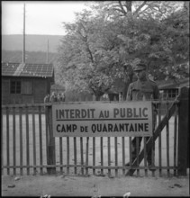 Quarantine camp for expatriate Swiss in Neuchâtel 1945.