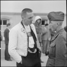 Ausserrhoden voter's meeting, men talking 1959.