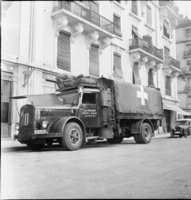 Truck of the International Red Cross in Geneva, 1944.