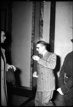 Paul Bonny, accused, trial against Swiss Nazis; 1947.
