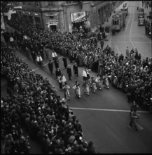 Rodolphe Rubattel, procession through Lausanne, 1953.