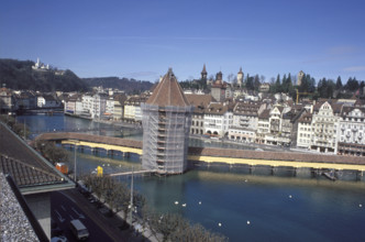 Rebuilding of the Chapel Bridge 1994.