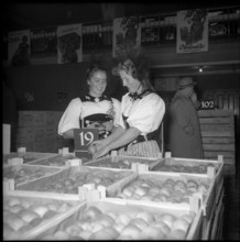 Veiling, lot at fruit auction in Burgdorf 1956.