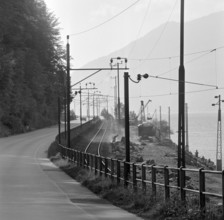 Railway tunnel Kerenzerberg under construction, 1957-1961.