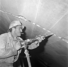 Railway tunnel Kerenzerberg under construction, 1957-1961.
