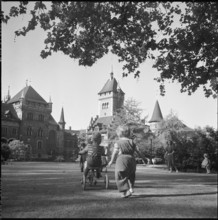 Zurich Platzpromenade at Landesmuseum 1954.