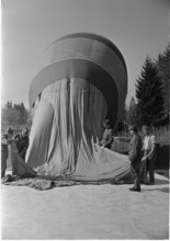 WW 2: marking the border with captive balloon near Chiasso, 1945.