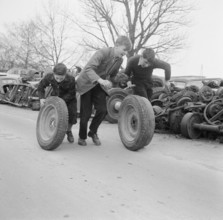 Children Playing on Car Dump in Höngg, 1958.