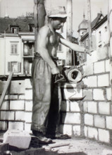 Bricklayer at Work, Zurich 1953.