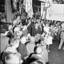 Reception of world champion Luigi Taveri, Horgen 1966.