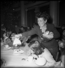 WW 2: French and Belgian children celebrating Christmas, 1941.
