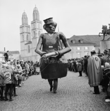 Carnival parade in Zurich, 1960.