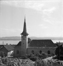 Môtier en Vully church 1944.