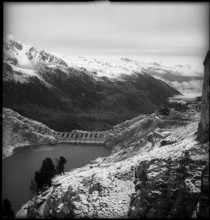 Cleuson dam under construction 1948.