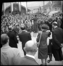Federal president Enrico Celio in Poschiavo, 1948.